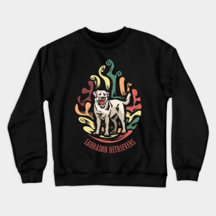 Labrador Dog | Retro design for Dog Lovers Crewneck Sweatshirt